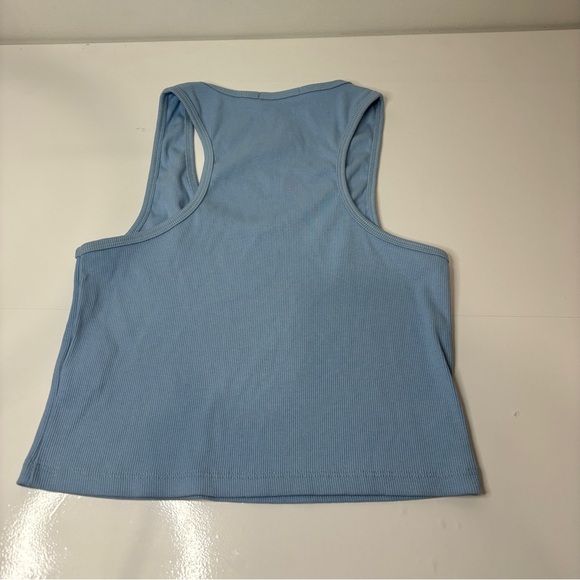 Essentials Sky Blue Ribbed Tank - Picture 3 of 3